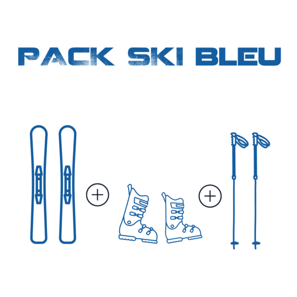 Pack ski bleu