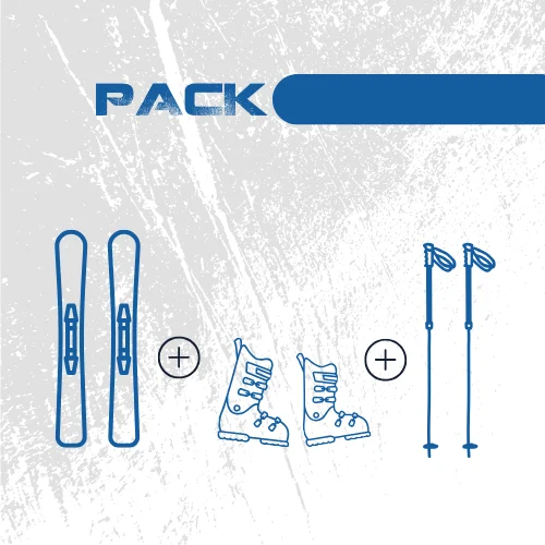 Pack ski bleu