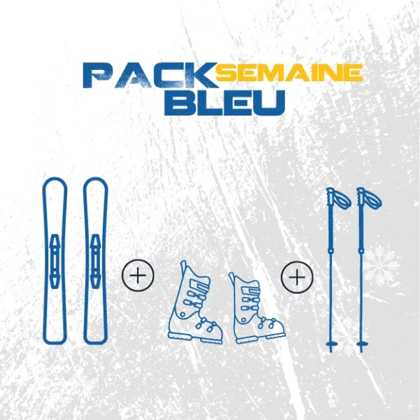 Pack ski bleu semaine