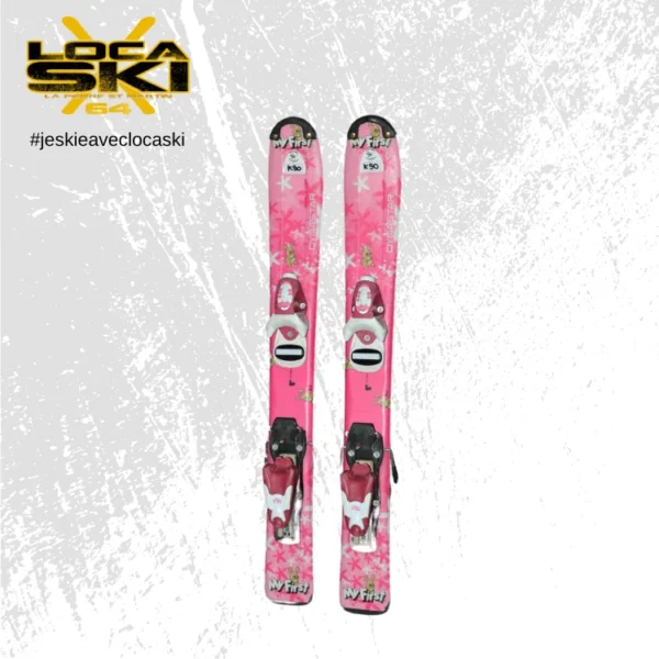 Skis pitchoun option en rose